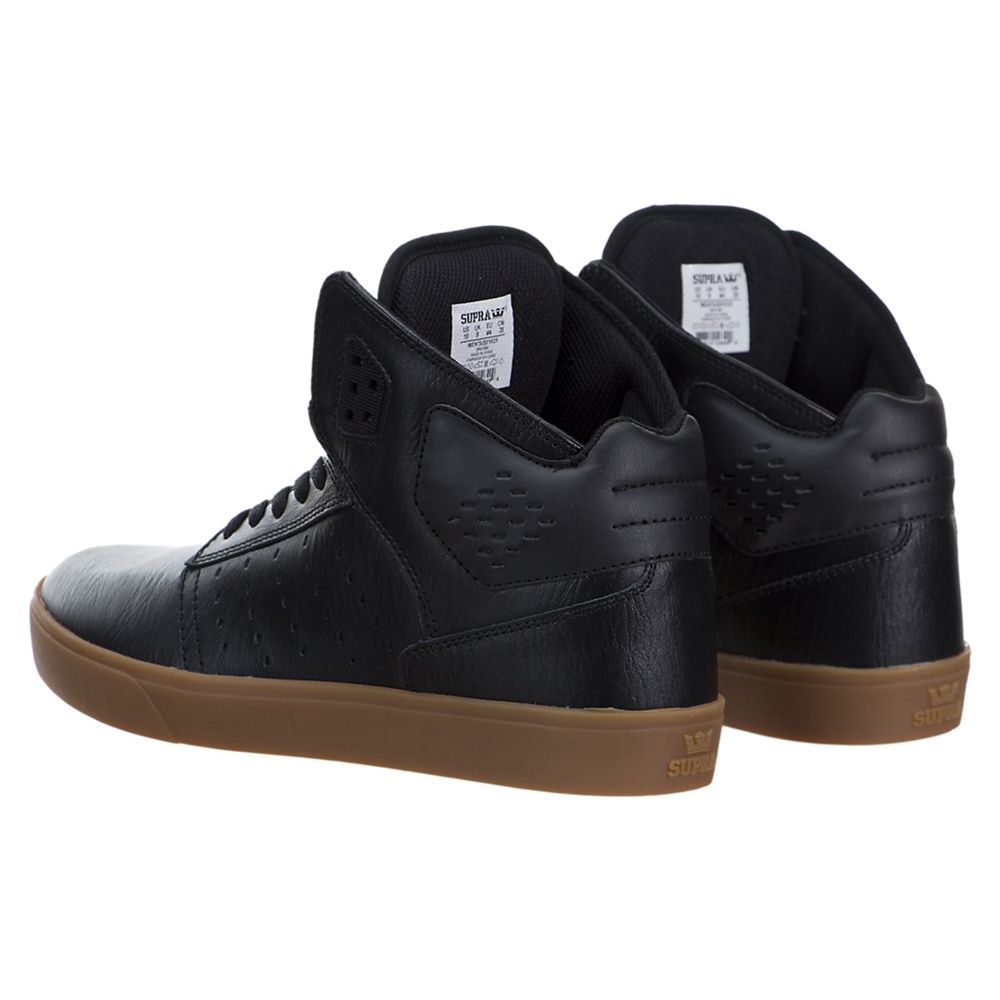 Chaussures de Skate Supra Atom Noir Black/Gum Homme | BLT-74526513